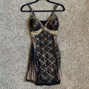 Black lace dress
